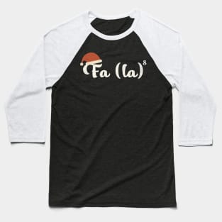 Fa la la Math Teacher Christmas - Vintage Baseball T-Shirt